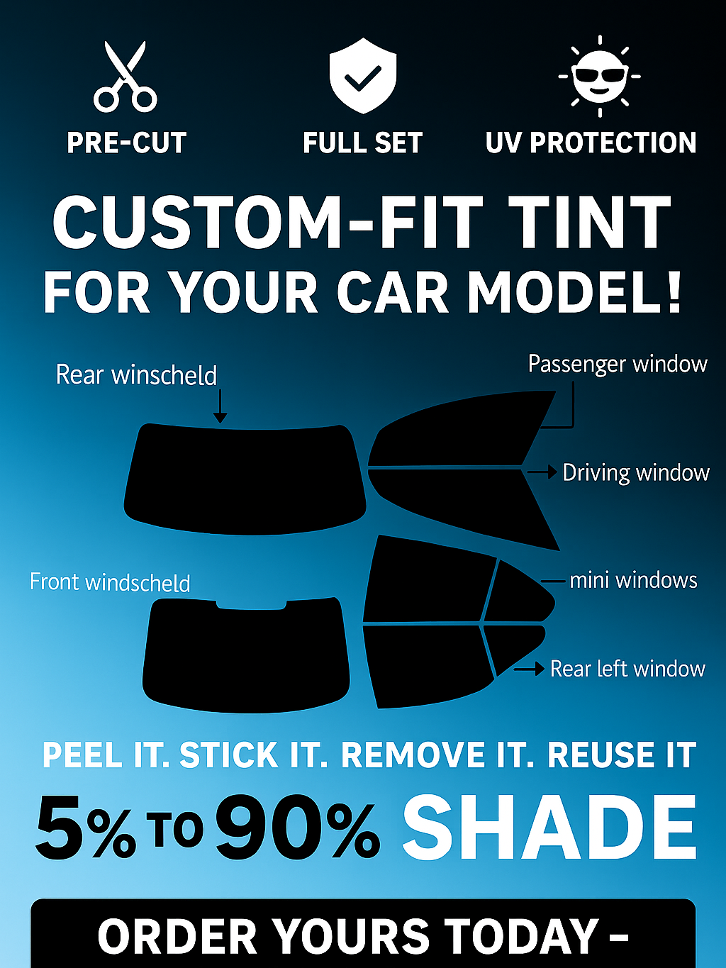 Removeable window Tint