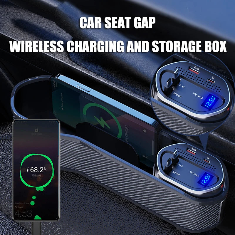 Car Seat Gap Organizer and  Wireless Charger