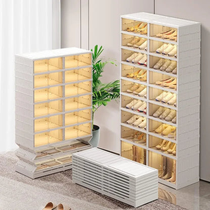 9-Tier Foldable Shoe Rack Organizer for Closet 18-36Pairs