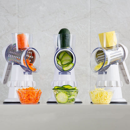 3 In 1 Vegetable Slicer Kitchen Accessories Grater Vegetable Cutter Round Chopper